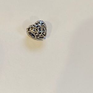 Pandora Regal Openwork Heart Charm Authentic Preowned sterling silver 925 797672